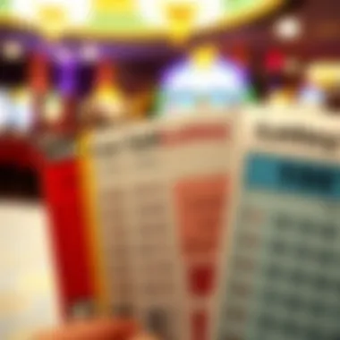 Illustration of various lottery ticket styles and formats