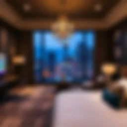Luxurious hotel suite overlooking Turtle Creek Casino