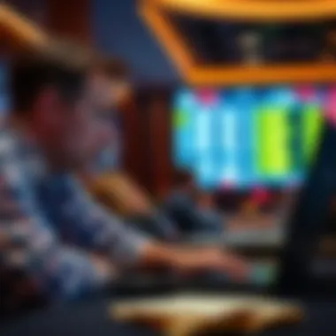 Strategic Betting Decisions A person analyzing betting odds on a laptop, deep in thought