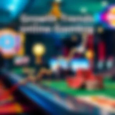 Growth Trends in Online Gambling An analytical graphic representing the growth trends in online gambling in the USA