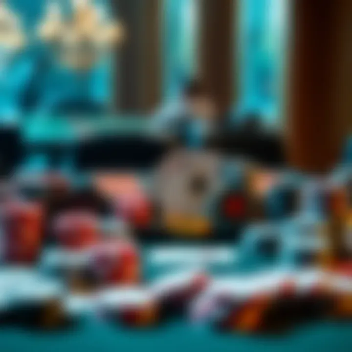 A luxurious poker set displayed with chips and cards