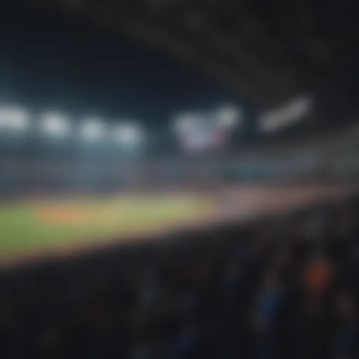 A captivating scene of a baseball stadium filled with fans cheering during the World Series.