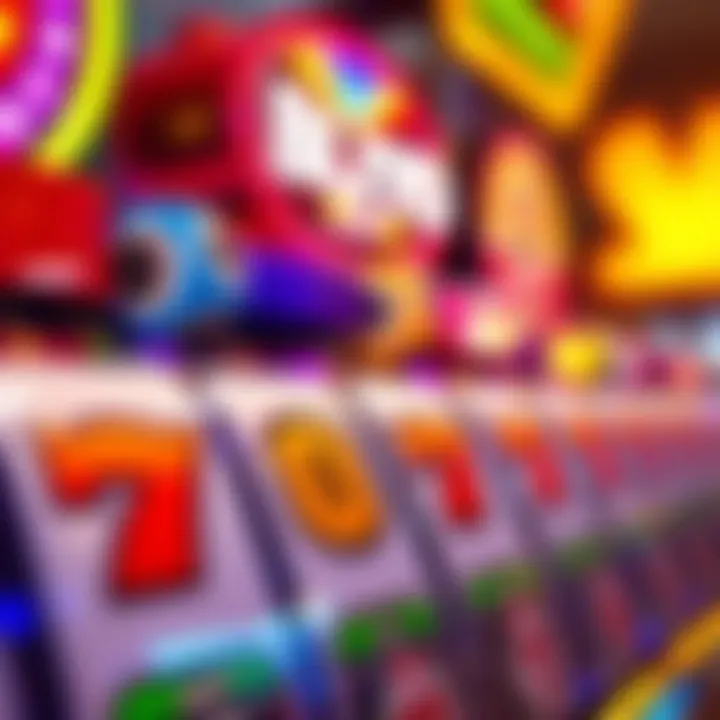 Illustration of Bingo Blitz slot spins with colorful symbols