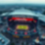 Capital One Arena in Full Swing Aerial view of Capital One Arena bustling with activity during a major event