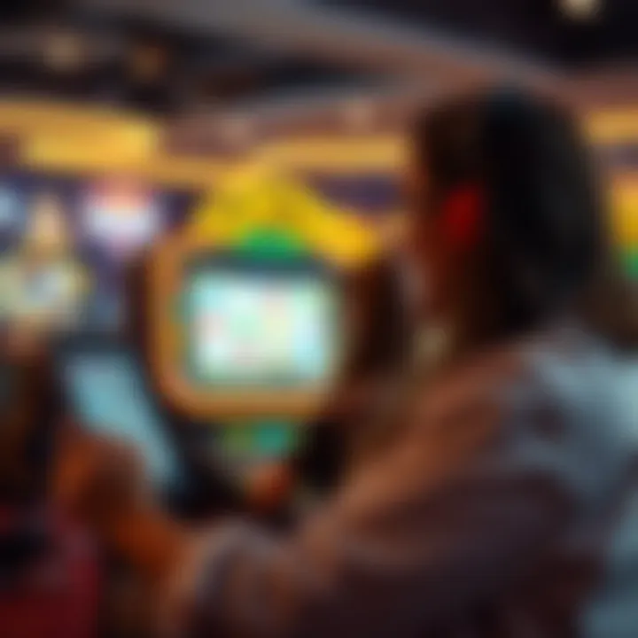 A user engaging with a free slots platform on a digital device