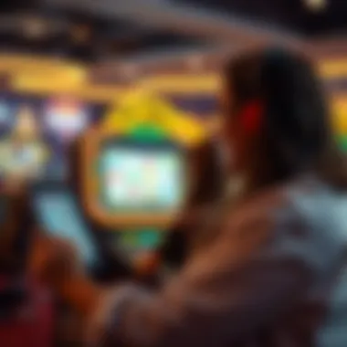 Engaging with Free Slots Online A user engaging with a free slots platform on a digital device