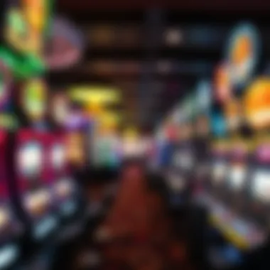 A panoramic view of the casino floor filled with various slot machines