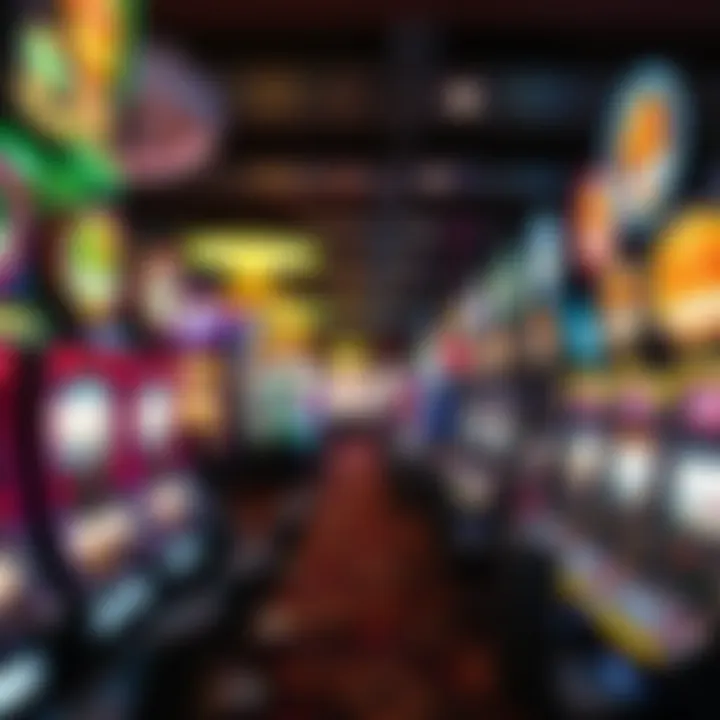 A panoramic view of the casino floor filled with various slot machines