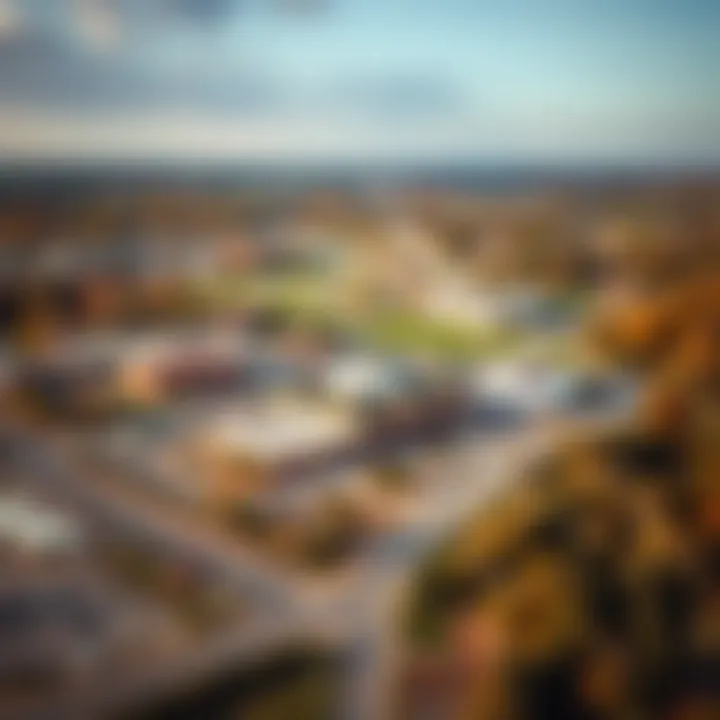 Aerial view of Catawba Two Kings Casino and its surrounding landscape