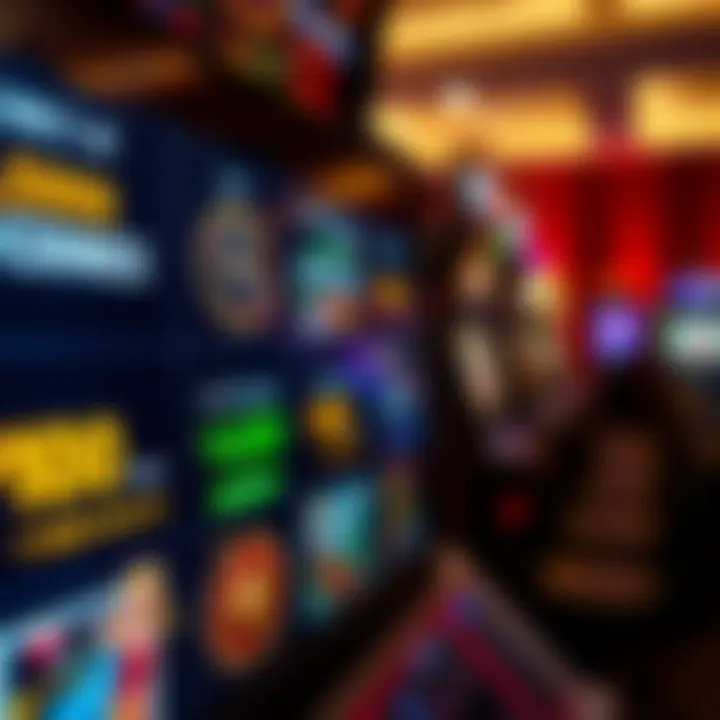 Close-up of a screen displaying various no deposit bonus offers