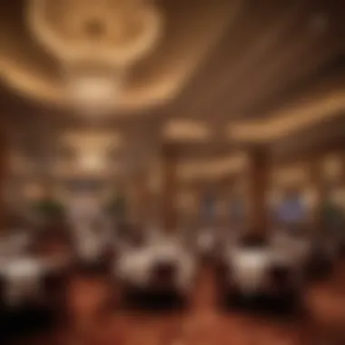 Elegant dining area within a casino featuring gourmet dishes