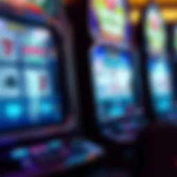 Detailed view of video poker machine interface