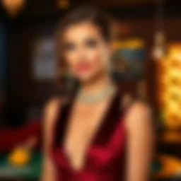 Elegant evening attire perfect for a casino night.