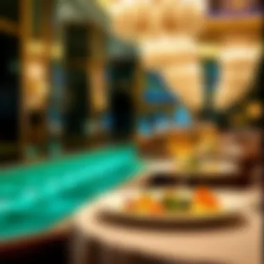 Elegant dining space featuring gourmet cuisine at Aria