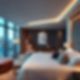 Luxurious guest room at Aria Resort showcasing modern design