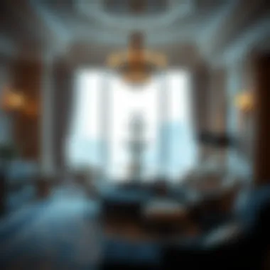 Luxurious interior design of the Augustus Fountain View Room highlighting elegance