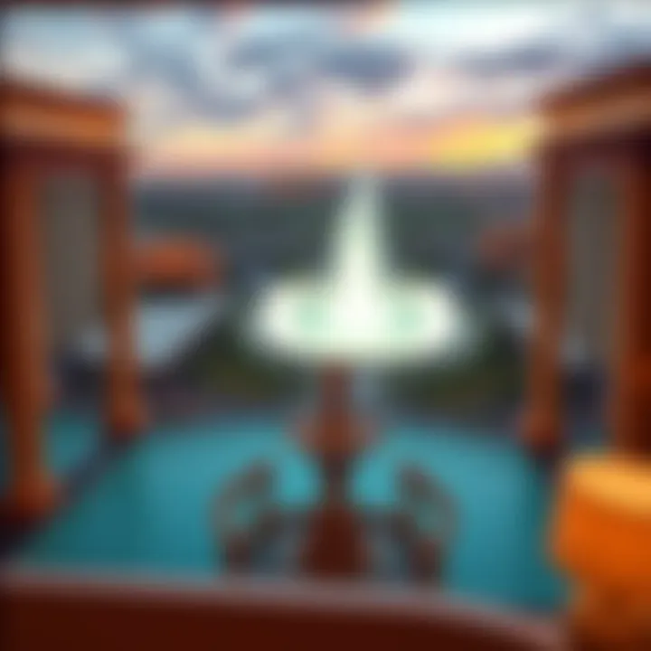 Stunning view from the Augustus Fountain View Room showcasing the iconic fountains