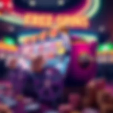 Illustration of free spins concept