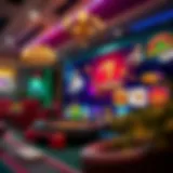 A vibrant online casino interface showcasing popular games