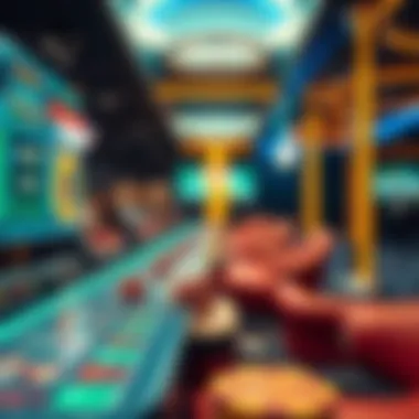 A futuristic representation of online gambling technology