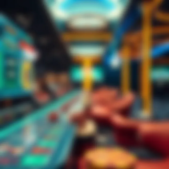 A futuristic representation of online gambling technology