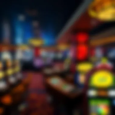 Diverse Gaming Experience Inside a Casino Interior of a casino highlighting a variety of gaming tables and slot machines