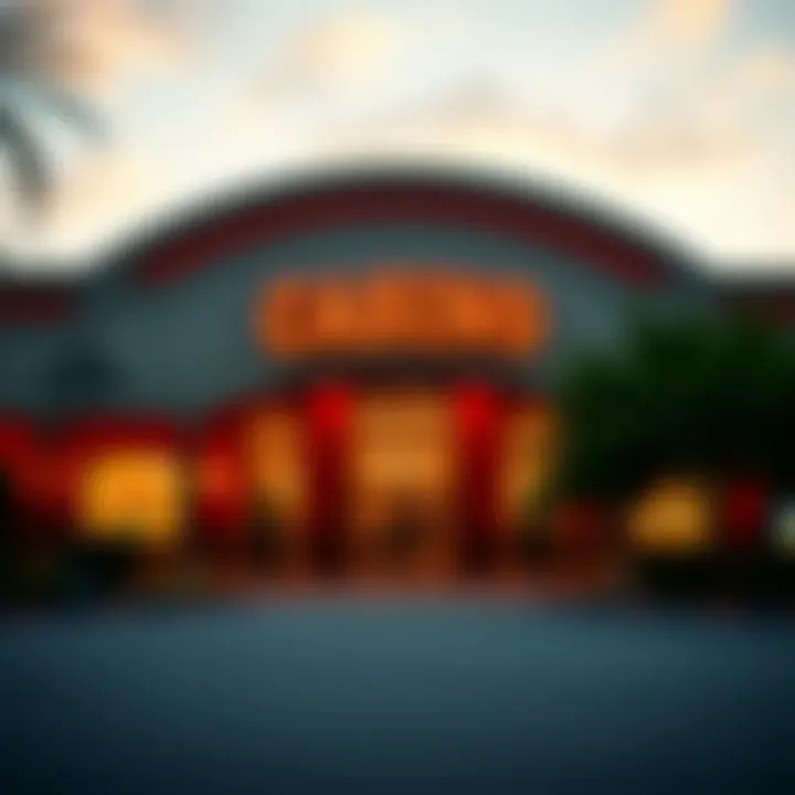 The exterior view of a popular casino near Pennsylvania