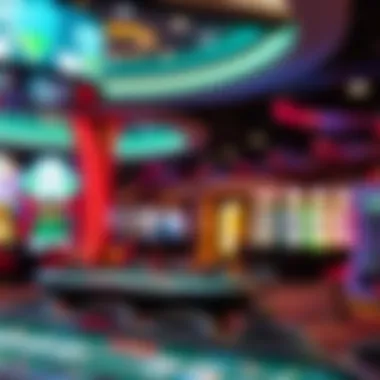 Casino Gaming Experience Interior of a casino showcasing gaming tables and slot machines