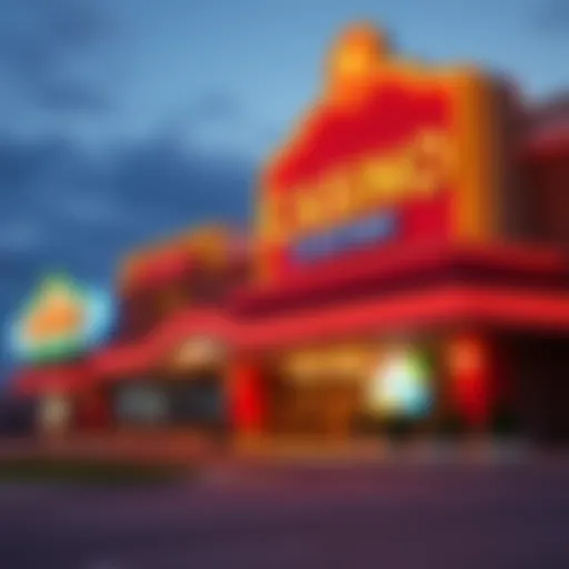 Vibrant Casino Exterior Exterior view of a vibrant casino building in Southern Oklahoma