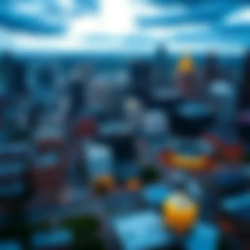 Aerial view of Detroit showcasing its vibrant cityscape