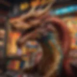 Close-up view of Dragon Fortune slot machine showcasing its vibrant graphics