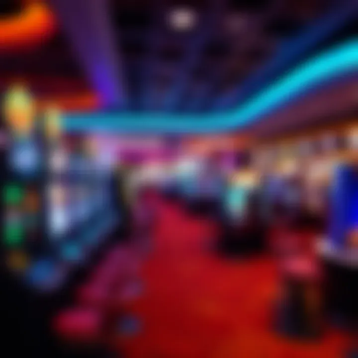 Inside view of the gaming floor filled with various slot machines and tables