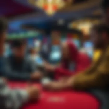 An engaging scene of players strategizing together for game success