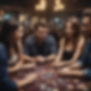 Social Interactions in Online Card Gaming An immersive gaming session depicting social interactions among players.