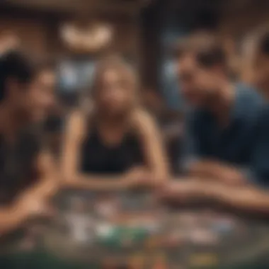 Engaging Multiplayer Card Game Experience Multiplayer experience of card gamers engaged in a competitive match.