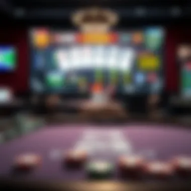 Demonstration of various poker game types available online.