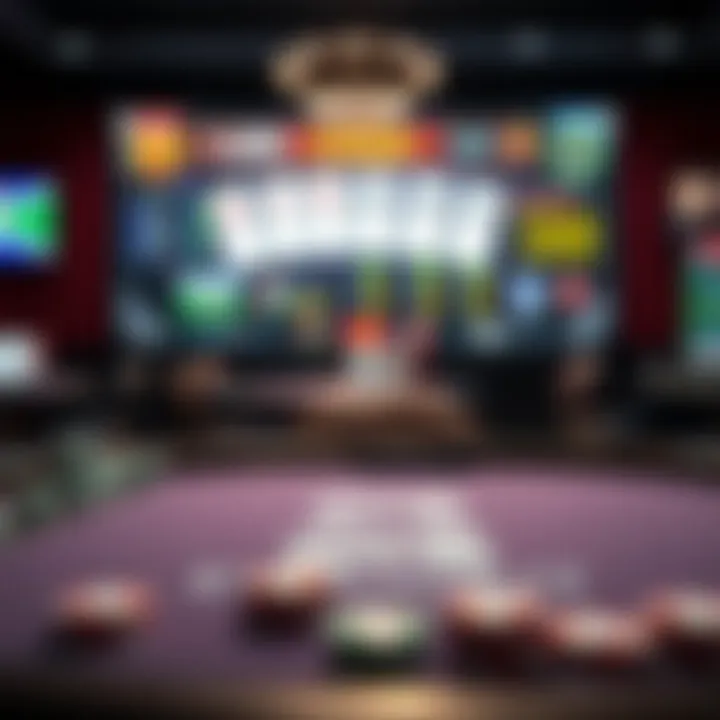 Demonstration of various poker game types available online.