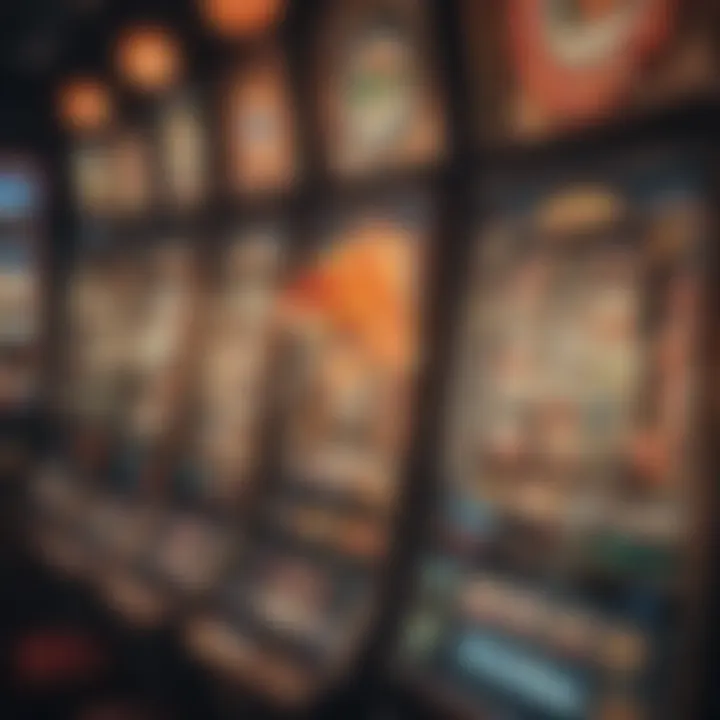 Conceptual illustration of slot machine psychology