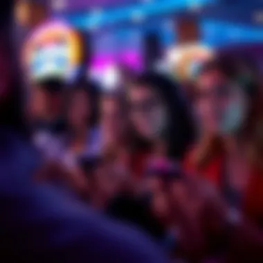 Diverse Gaming Audience Diverse audience enjoying mobile gaming