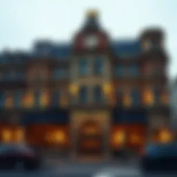 Exterior view of a historic casino in Hamburg showcasing its architectural elegance