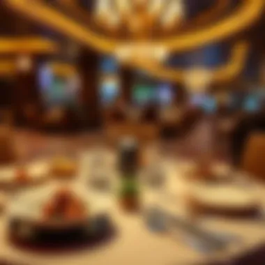 Fine dining setup featuring gourmet dishes