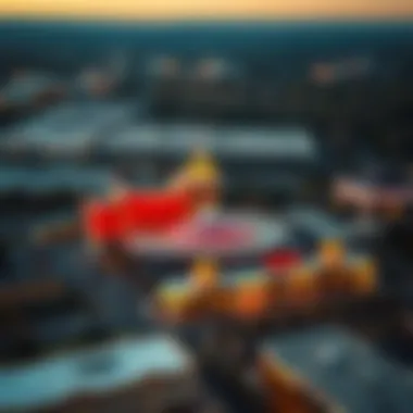 Aerial view of Parx Casino and surrounding hotels