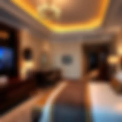 Luxurious hotel suite with elegant decor