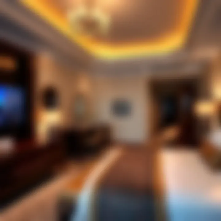 Luxurious hotel suite with elegant decor