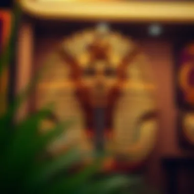 Ancient Egyptian Theme in IGT Cleopatra Visual depiction of an ancient Egyptian theme central to the IGT Cleopatra game.