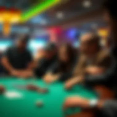 Group of players enjoying poker