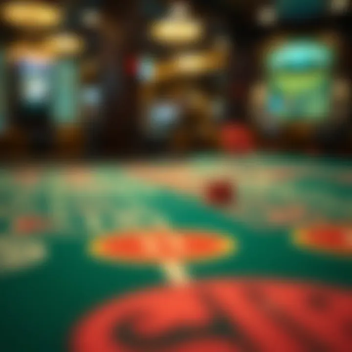 Detailed features of a commercial-grade craps table highlighting its construction.