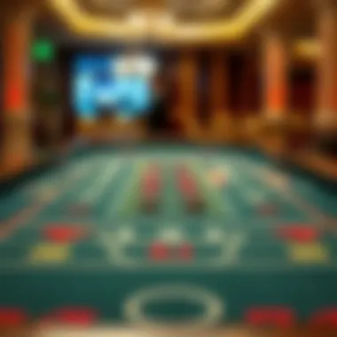 Premium Craps Table Design Elegant layout of a premium craps table showcasing high-quality materials.