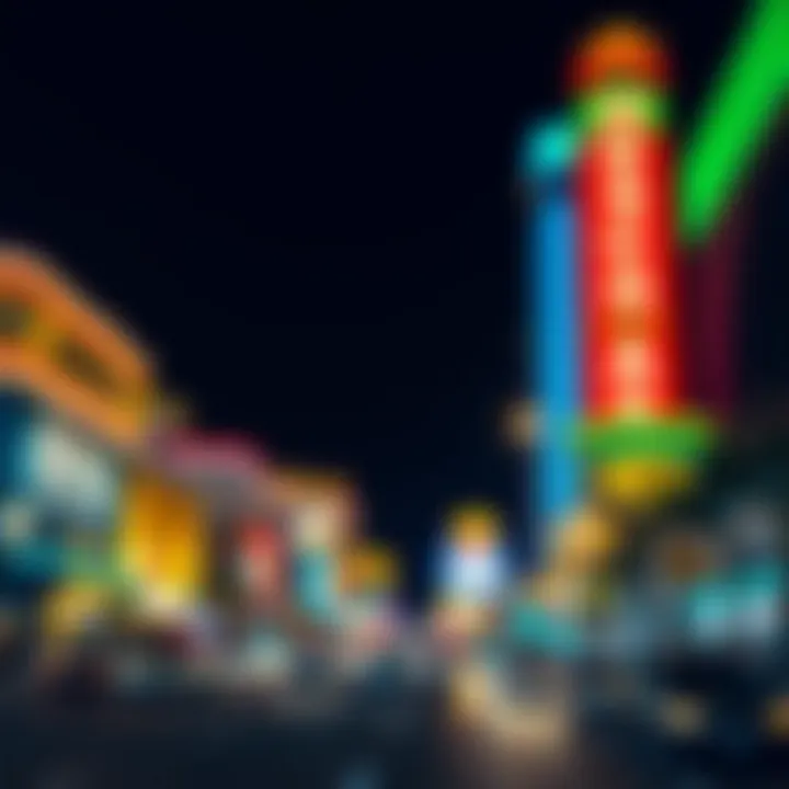 Illuminated Las Vegas Strip The dazzling lights of the Las Vegas Strip