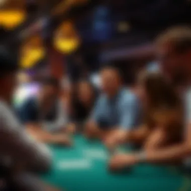 Engaging Live Gaming Experience A lively group enjoying a live gaming experience at a casino.